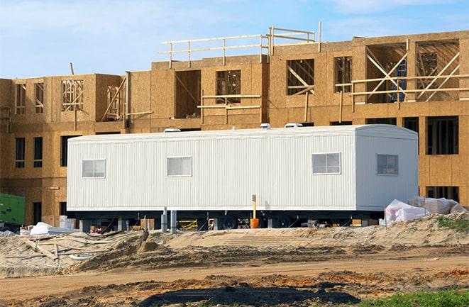 construction office rentals with signage for leasing information in Diamond Bar