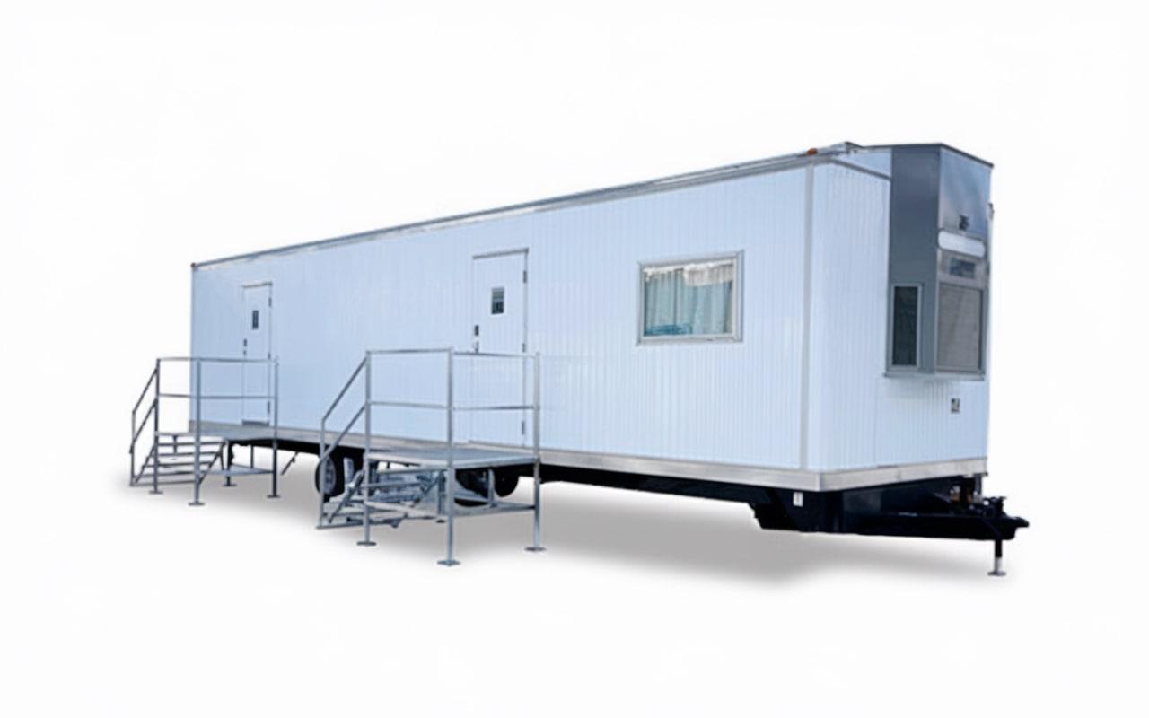 office trailers can be equipped with security features such as alarms and surveillance cameras